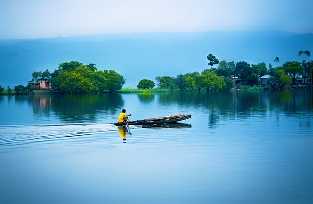 Typical Bangladesh river landscape
