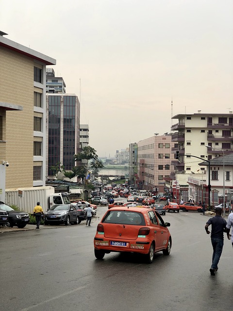 Driving in Abidjan in Cote-d'Ivoire
