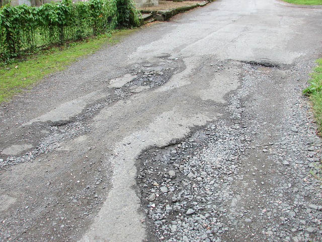 Potholes in rural Belgium