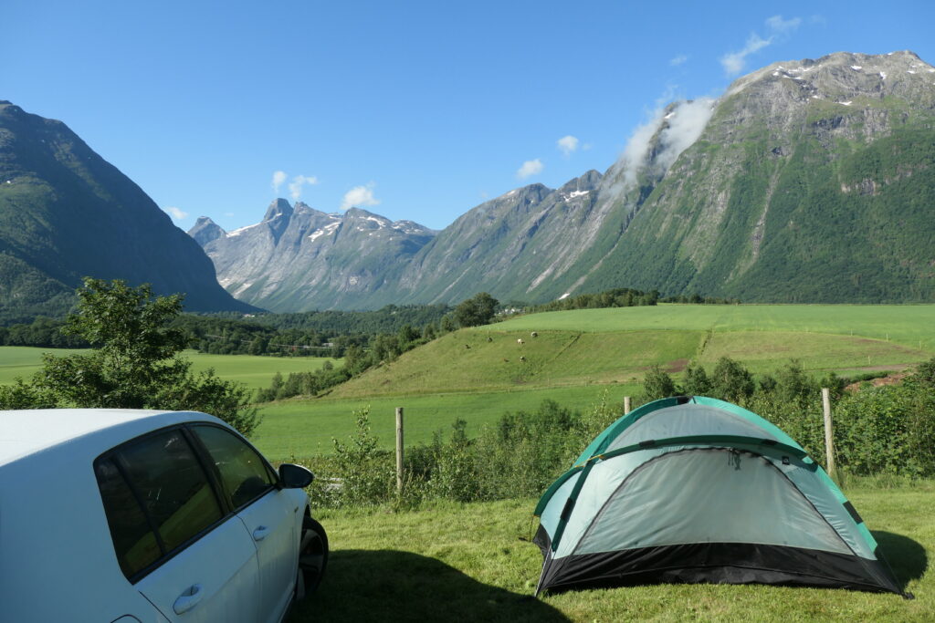 On t' road in our VW Golf GTI and North face Nebula tent
Copyright © letsexplorehere.com