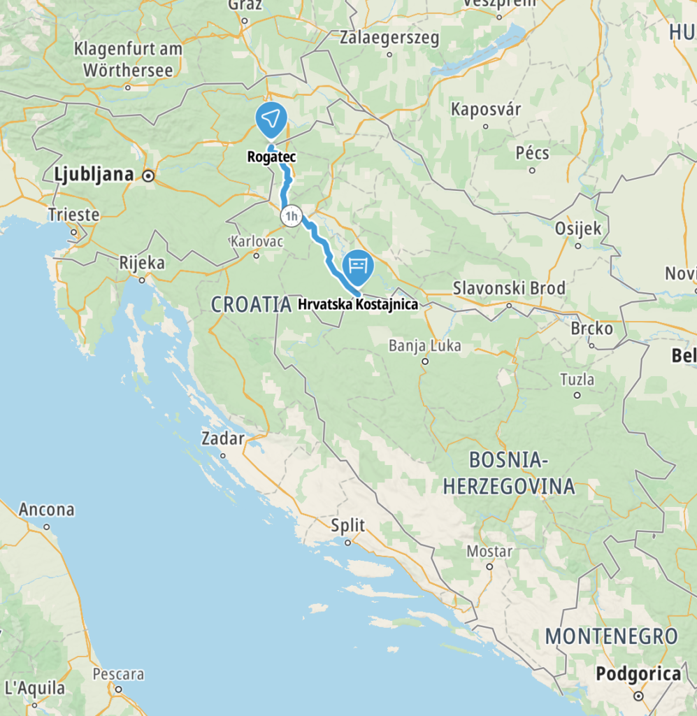 Map of the route that we took back through Croatia on our travels, from Slovenia to Bosnia and Herzegovina
Copyright © letsexplorehere.com