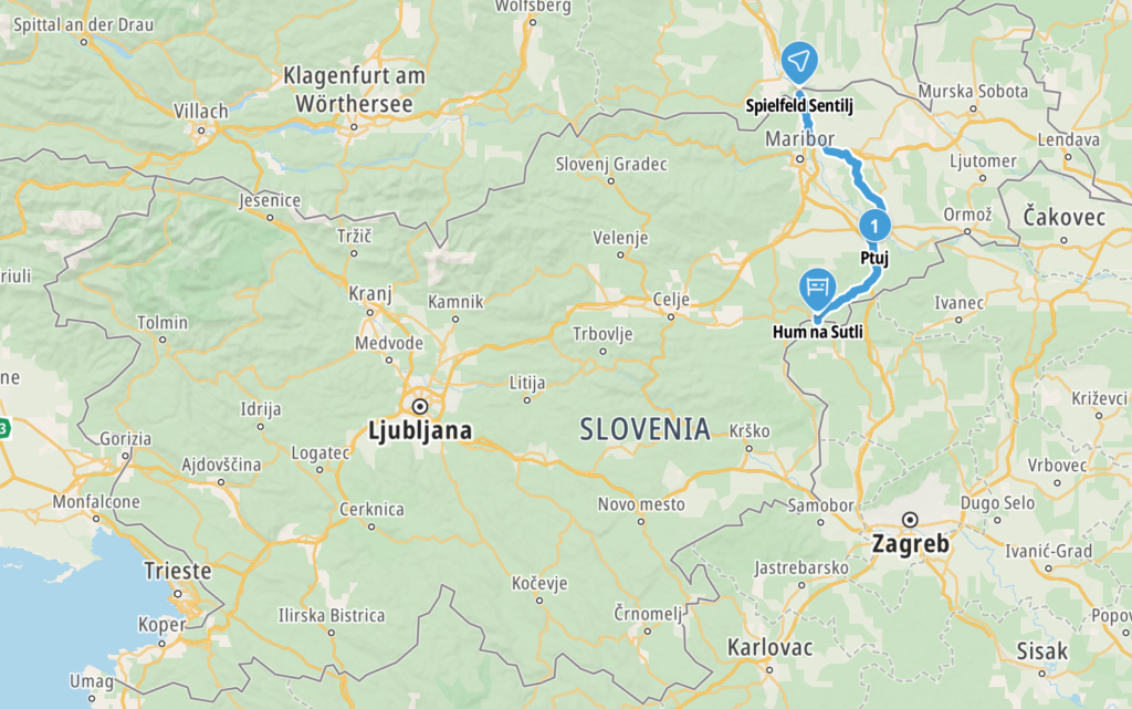 This is a map of the route that we took travelling through Slovenia on the return route from Austria to Croatia and Bosnia & Herzegovina.
Copyright © letsexplorehere.com