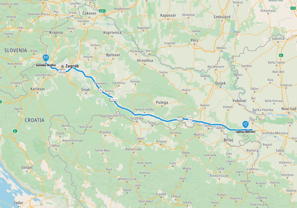 Map of the route that we took back through Croatia on our travels, from Serbia to Slovenia
Copyright © letsexplorehere.com