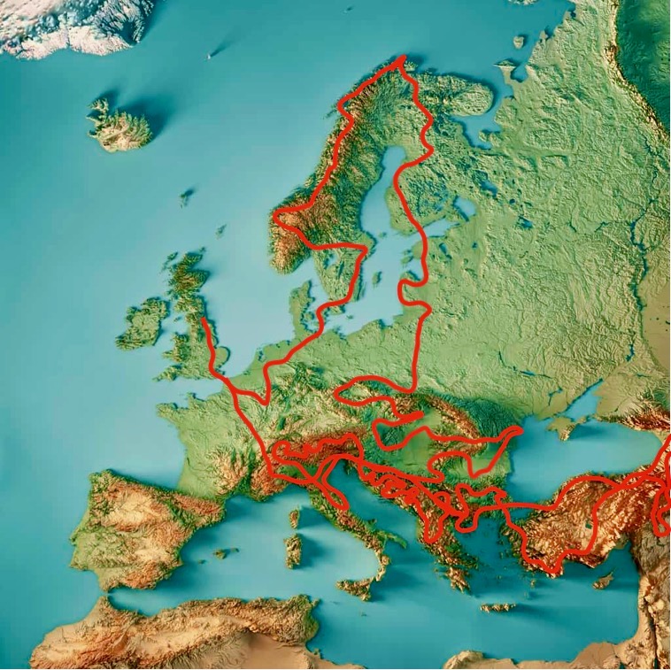 European Road Trip map 2023
Copyright © letsexplorehere.com
