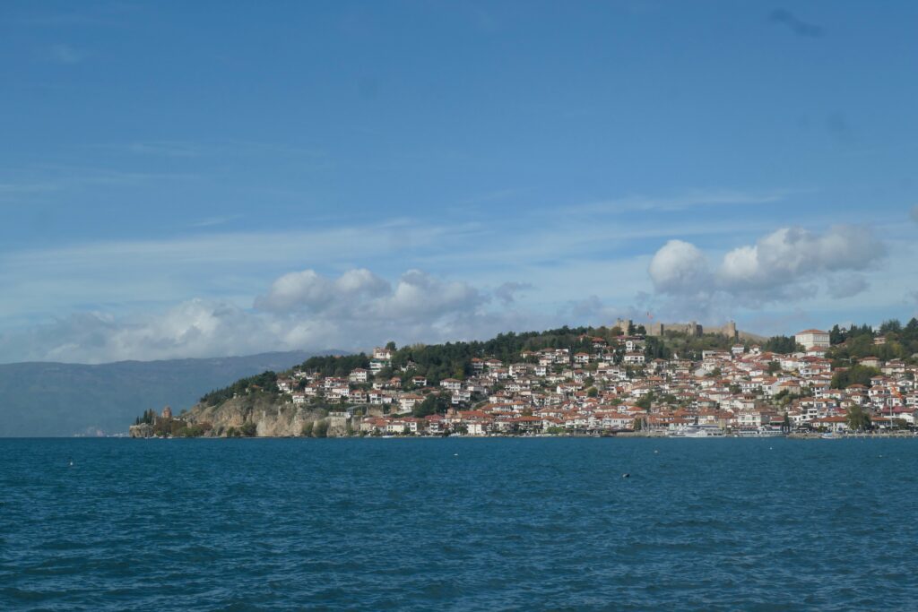 Ohrid harbour with views of the fortress on top of the hill, North Macedonia
Copyright © letsexplorehere.com