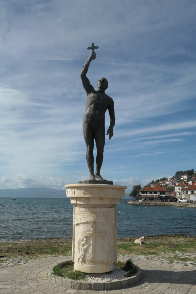The 'Catcher of a Cross at Epiphany' ' monument, Ohrid, North Macedonia
Copyright © letsexplorehere.com