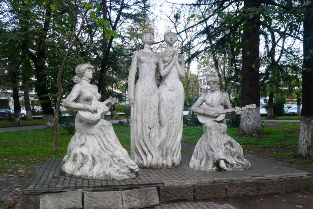 Statue of Ishkhneli sisters, Kutaisi Park, Georgia
Copyright © letsexplorehere.com