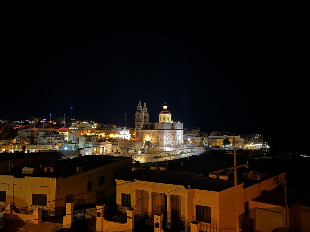 Nighttime view towards Mellieħa Church, Malta
Copyright © letsexplorehere.com