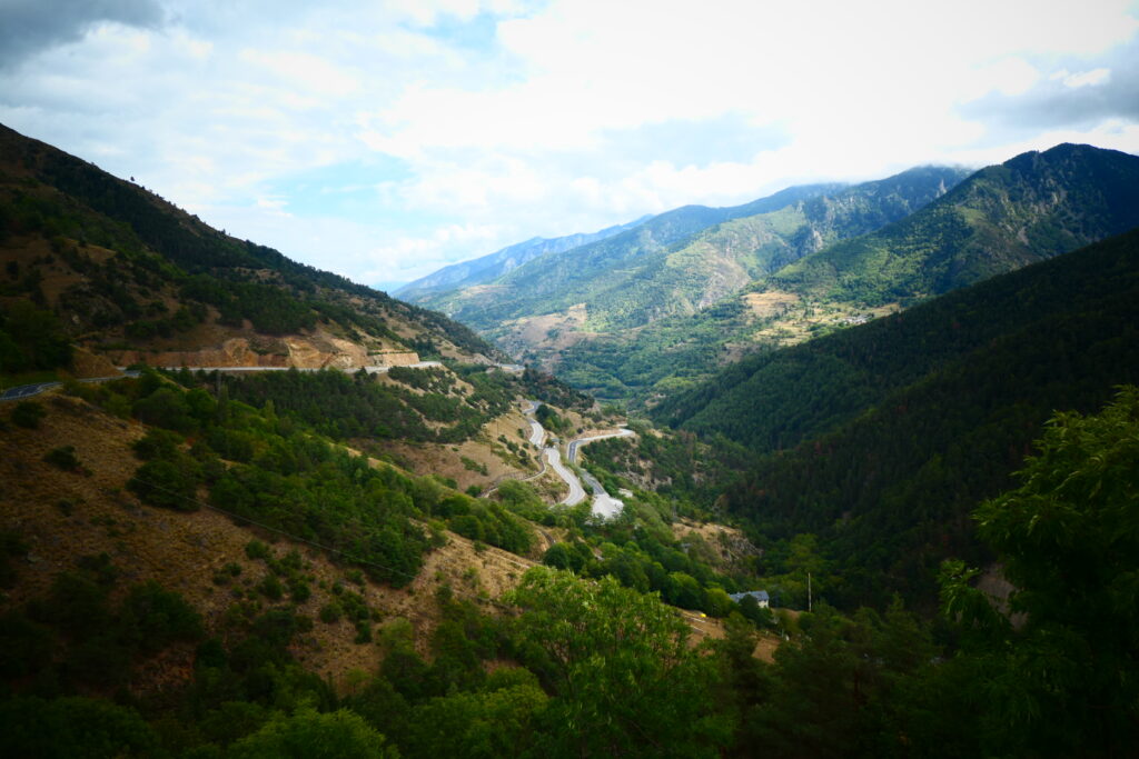 View of the D66 twists and turns, east of Mont-Louis, France
Copyright © letsexplorehere.com