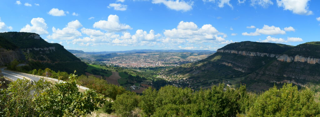 View towards Millau and the viaduct, France
Copyright © letsexplorehere.com