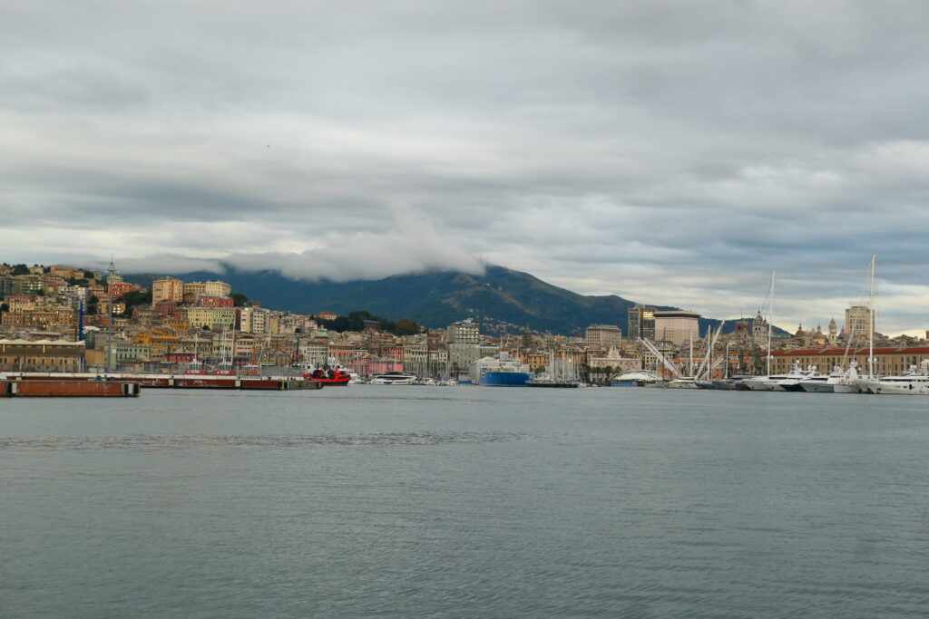 Genoa from the ferry port, Italy
Copyright © letsexplorehere.com