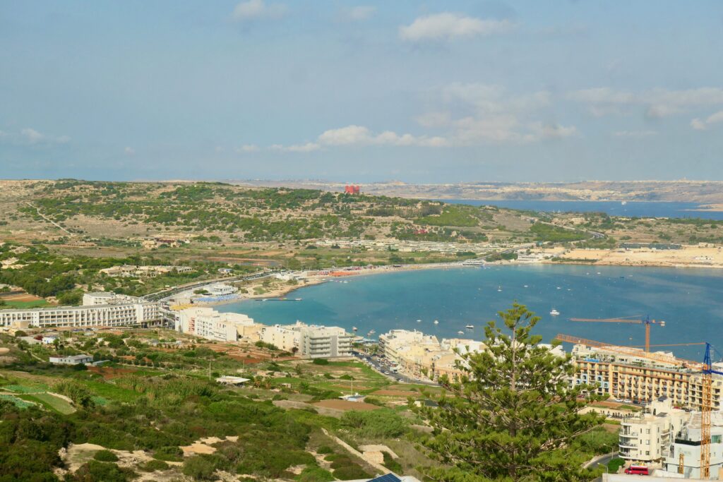 View towards Mellieħa beach and Gozo in the background, Malta
Copyright © letsexplorehere.com