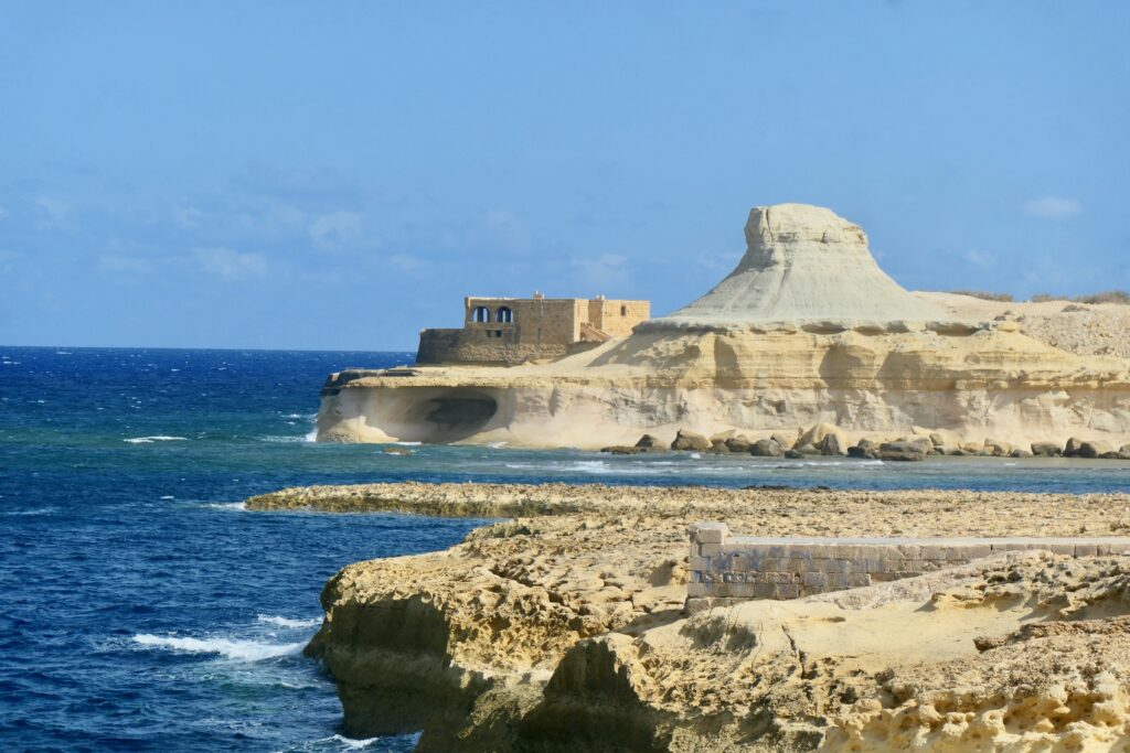 Xwejni Rock and the Qolla l-Bajda Battery close to Reqqa point, Gozo
Copyright © letsexplorehere.com