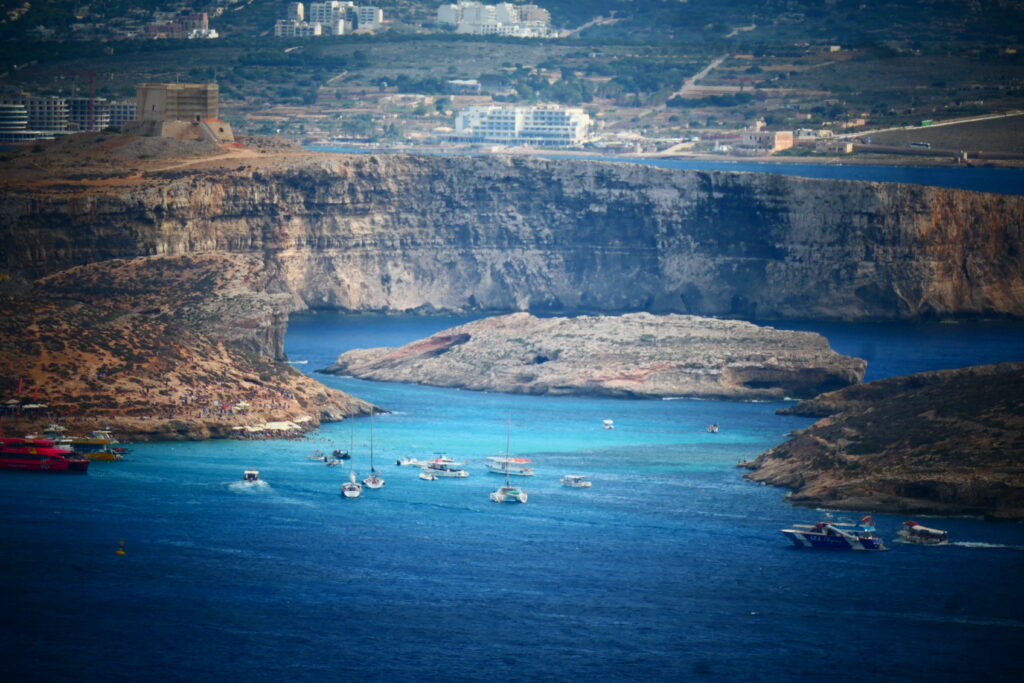 View of the blue hole at Comino from Qala, Gozo
Copyright © letsexplorehere.com