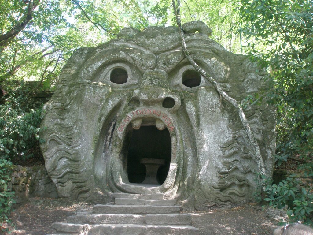 Goulish face in the Sacro Bosco, Bomarzo, Italy
Copyright © letsexplorehere.com