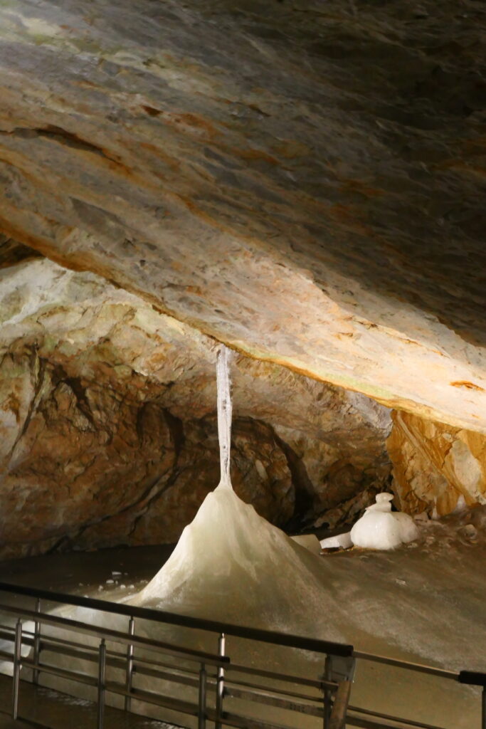 An Ice stalactite connects with a stalagmite, Slovakia
Copyright © letsexplorehere.com
