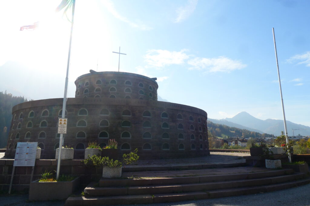 The interesting military shrine at San Candido, Italy
Copyright © letsexplorehere.com