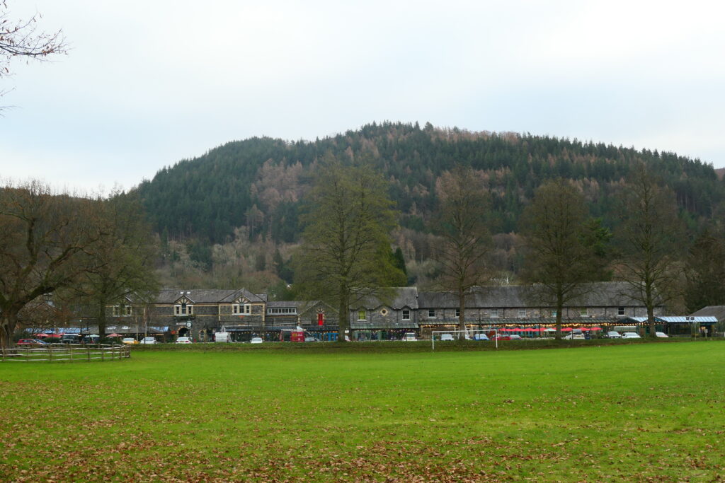 Looking towards the high street across the village green, Wales
Copyright © letsexplorehere.com