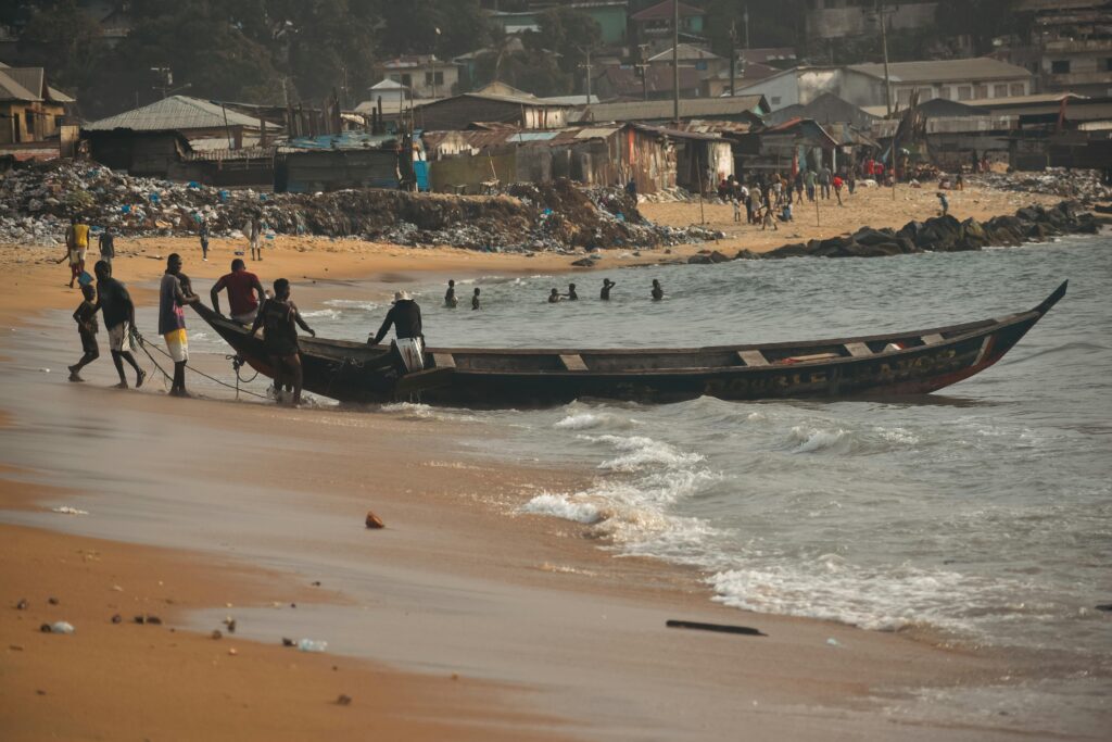 The coast at Monrovia, Liberia