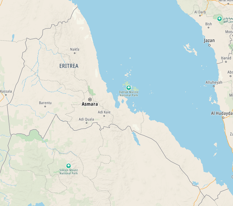 Map of Eritrea
Copyright © letsexplorehere.com
