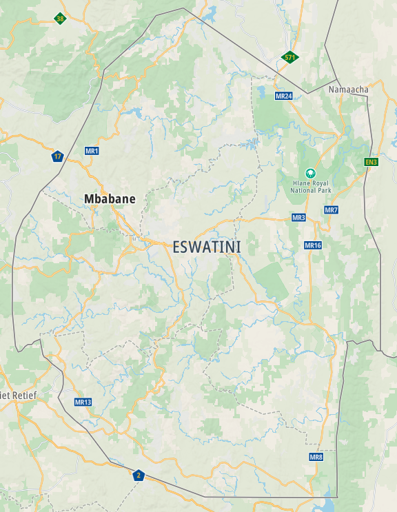 Map of Eswatini
Copyright © letsexplorehere.com