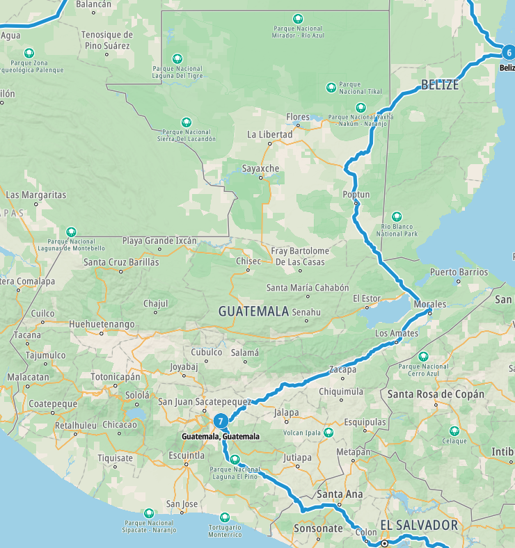 Map of our road trip through Guatemala
Copyright © letsexplorehere.com 