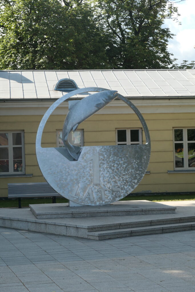 Statue commemorating the memory of the Latvian currency, the Lat, Latvia
Copyright © letsexplorehere.com